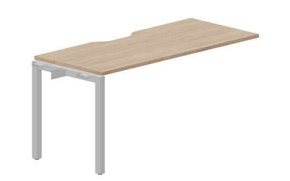 стол Polo 1580х680х750мм (с эргономичным вырезом) - приставной элемент