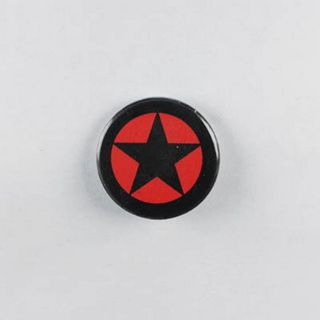 Значок Звезда ( чёрно-красная )