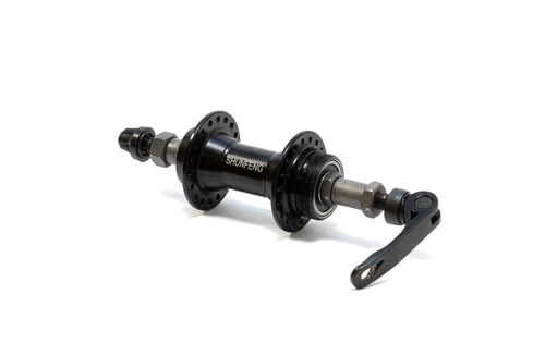 Втулка задняя SF алюминий V-brake трещотка эксцентрик 36H ось 3/8''х135x145мм, на промах черная