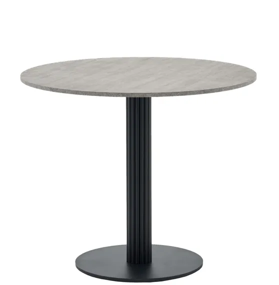 Стол круглый Фризбин D90, столешница МДФ сегни темный, основание металл черный