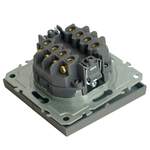 Переключатель перекрестный 2-клавишный (механизм), STEKKER, 250В, 10А, серия Эмили, RSW10-5111-10, платиново-серый, soft touch 50166