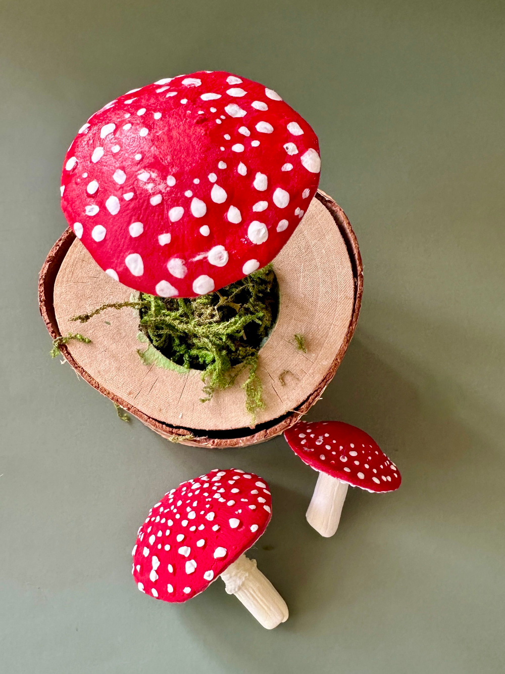 Молд силиконовый для творчества "Грибы - грибочки. Мухоморы" / форма для масс для лепки, мыла, воска и эпоксидной смолы