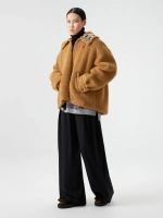 Куртка из искусственного меха с вышивкой OLA OLA