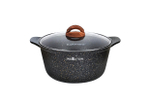Кастрюля алюминиевая антипригарная 3 л Granit Ultra Induction (Original) со стеклянной крышкой, индукция