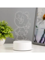Светильник 3D ночник RISALUX «Медвежонок», LED RGB, от сети,