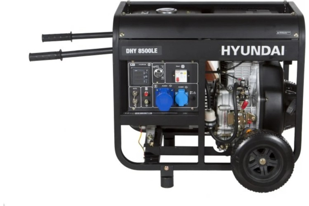 Генератор дизельный с воздушным охлаждением HYUNDAI DHY 8500LE открытая