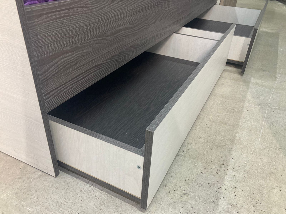 Ящик выкатной для кровати Ольга-13 ясень анкор темный/ясень анкор светлый 1шт