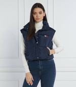пуховая куртка 2в1 badge crop vest down puffer Tommy Jeans - темно-синий(DW0DW14301)