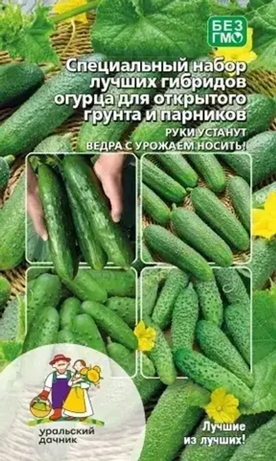 Семена Огурец Набор гибридов для Открытого грунта 12 шт (УД) Е/П