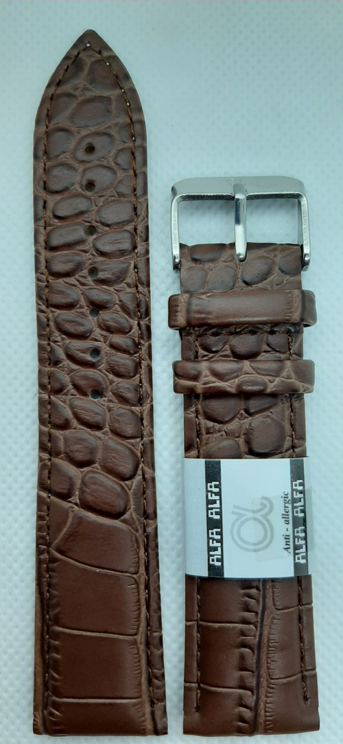 РЕМЕНЬ КОЖАНЫЙ 20мм КОРИЧНЕВЫЙ (06.20.2)