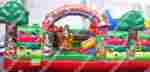 Коммерческий надувной батут "Маша, Миша и компания" 9,5*5*2,8 м