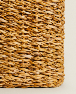 Zara Home Корзина из хлопка, цвет бежевый, 55 см