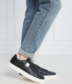 Кожаные кроссовки Calvin Klein - черный(HM0HM01381)