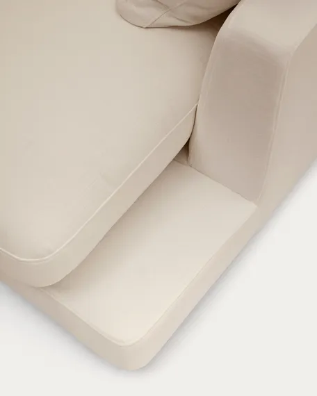 Кушетка Gala с правым подлокотником бежевая, 193х105 см