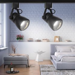 Трековый светильник однофазный ЭРА TR38-GU10 BK под лампу MR16 черный | Однофазные светильники под лампу