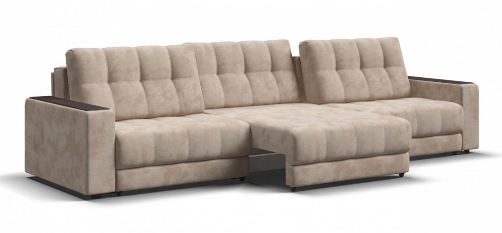 Диван Босс Гранд Велюр Алькантара пепел