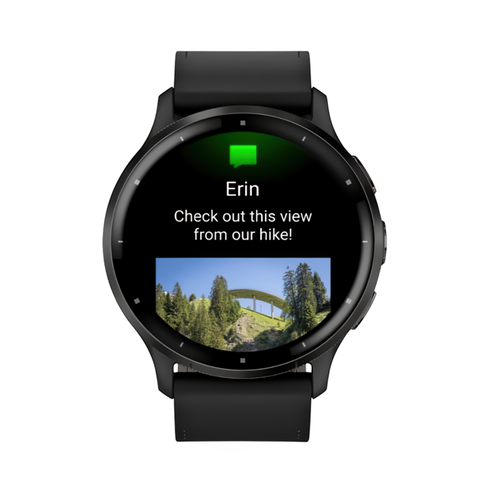 Спортивные часы Garmin Venu 3, 45 мм, чёрный кожаный ремешок, чёрный силиконовый ремешок Безель из нержавеющей стали сланцевого цвета, корпус чёрного цвета, AMOLED-дисплей со стеклом Gorilla Glass. Ремешок с классической застёжкой — на запястье обхватом 1