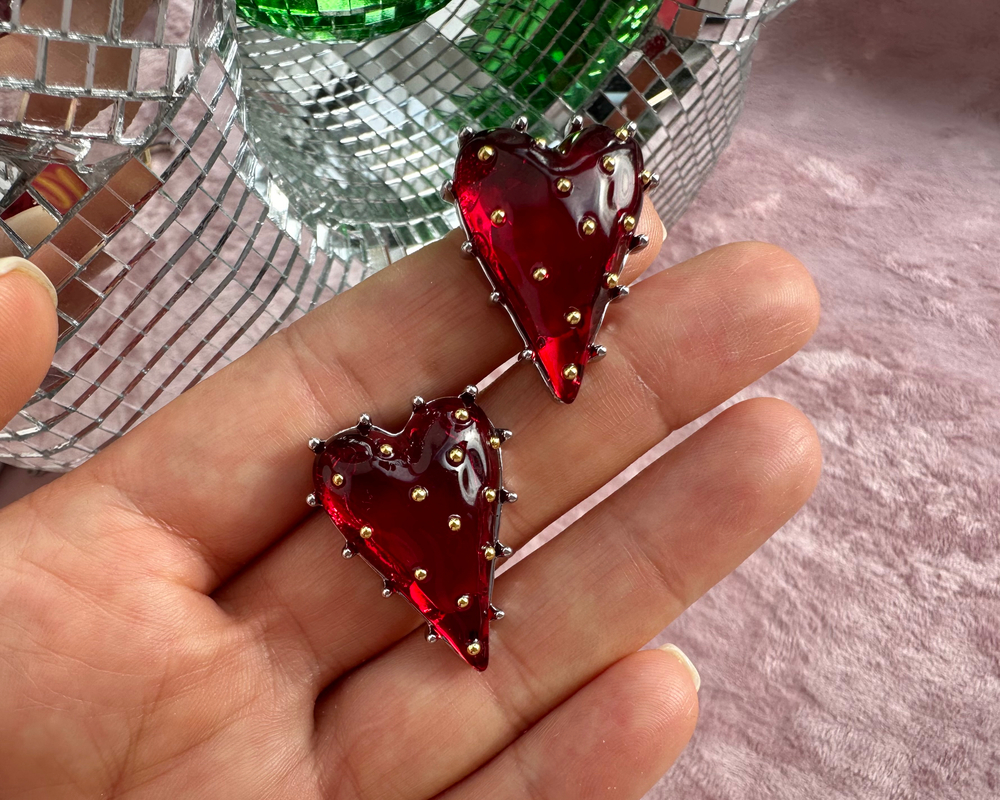 Серьги "Vintage. Сердце" 30мм