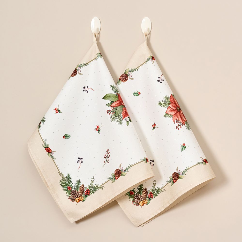 НАБОР ПОЛОТЕНЕЦ ИЗ 2ШТ"CELEBRATION",40Х60СМ, 100% ХЛОПОК,БЕЖЕВЫЙ,ТВИЛ