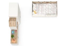 Комплект детской мебели Эльга белый шагрень / дуб белый комплектация 4