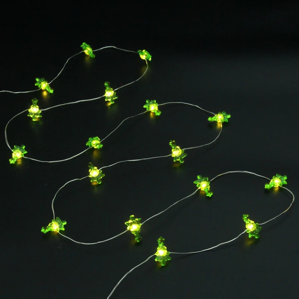 Гирлянда для дома «Ёлочка новогодняя» (2,9*1,8см) на батарейках 2,0 м 20 ламп LED, 1 реж., IP-20, Теплый белый (батарейки CR2032)