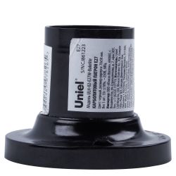 ULH-02-E27W-Bakelite Патрон настенный прямое основание. Карболитовый. Цоколь Е27. TM Uniel