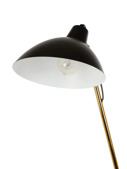 Торшер Looker 147 см, золото, черный абажур