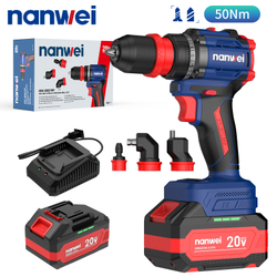 Аккумуляторная дрель-шуруповерт Nanwei NW-D8219P-4, 50Hm, 6Ah*2, 20 В