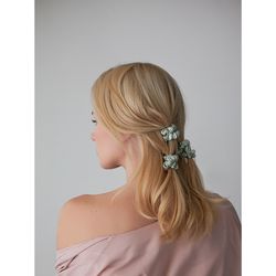 Набор из 4 шелковых резинок для волос мятного цвета из коллекции Essential