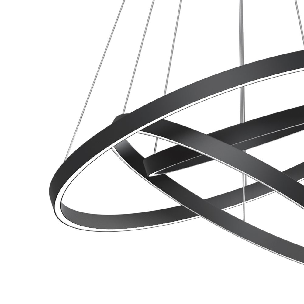 Люстра подвесная светодиодная Maytoni Rim MOD058PL-L100BK