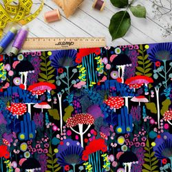 Ткань премиум дюспо неоновый лес