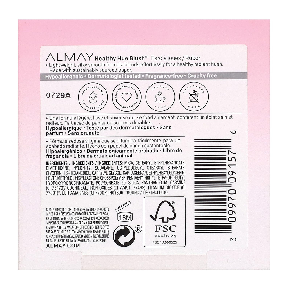 Almay, Healthy Hue Blush, румяна, оттенок 400 лесная ягода, 5 г (0,17 унции)