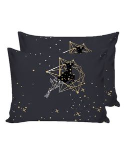 Постельное белье Полисатин Simple House "Звездный олень" семейное Наволочка 50х70 см 2 шт Простынь 240x215 см Пододеяльник 145x215 см 2 шт