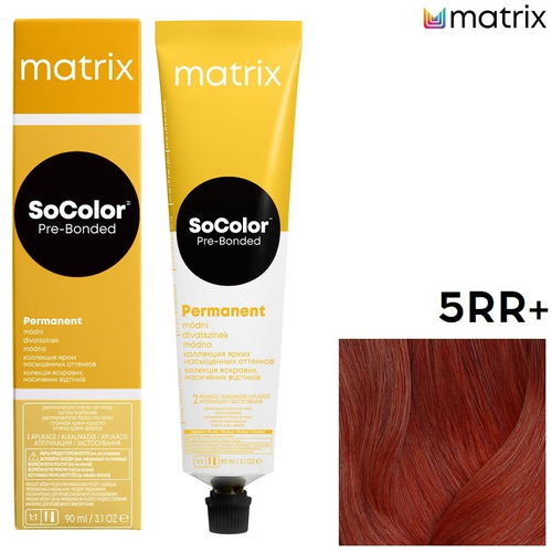 MATRIX Крем-краска SoColor Pre-Bonded 5RR+, 90 мл