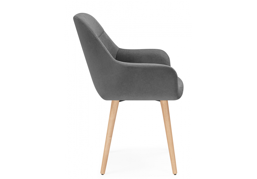 Стул деревянный Woodville Флюид темно-серый (zd 995), светлое дерево