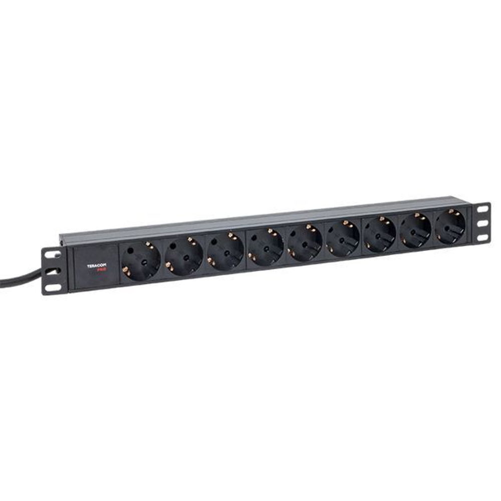 Блок розеток 19", 9 розеток EKF TRP-HPD-16A-9SH-2MSH