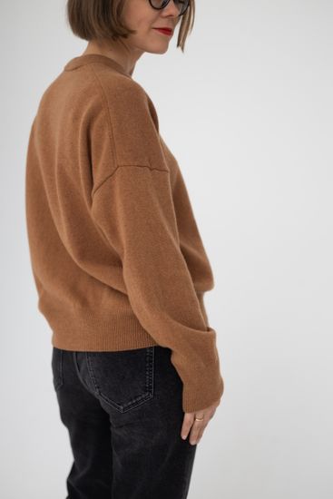 Джемпер Л.Т., 100% шерсть ягнёнка, цвет верблюд.
