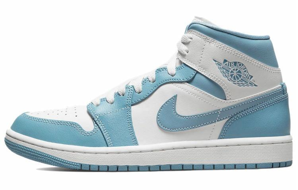 Кроссовки Air Jordan 1 Mid "University Blue" (Женская размерная сетка)