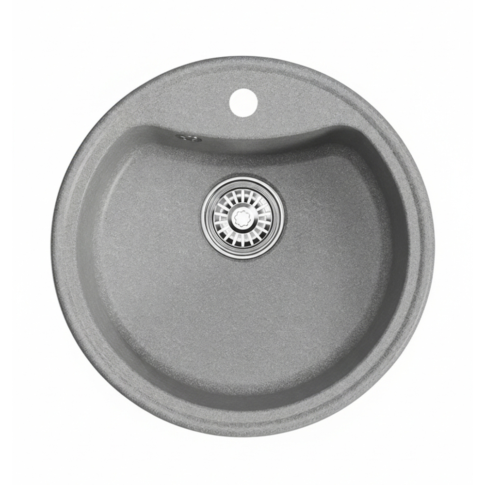 Мойкa ML-GM09 КОМФОРТ круглая, графит (342), 510 мм (глуб. чаши 190)