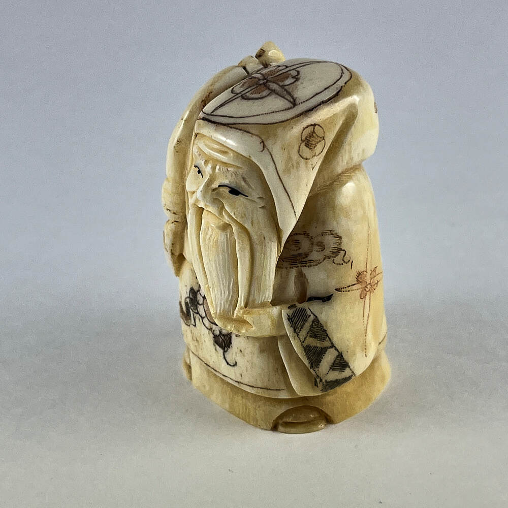 Статуэтка нэцкэ Фукурокудзю с колотушкой