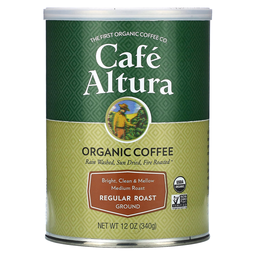 Cafe Altura, Органический кофе, средней обжарки, молотый, обычной обжарки, 340 г (12 унций)