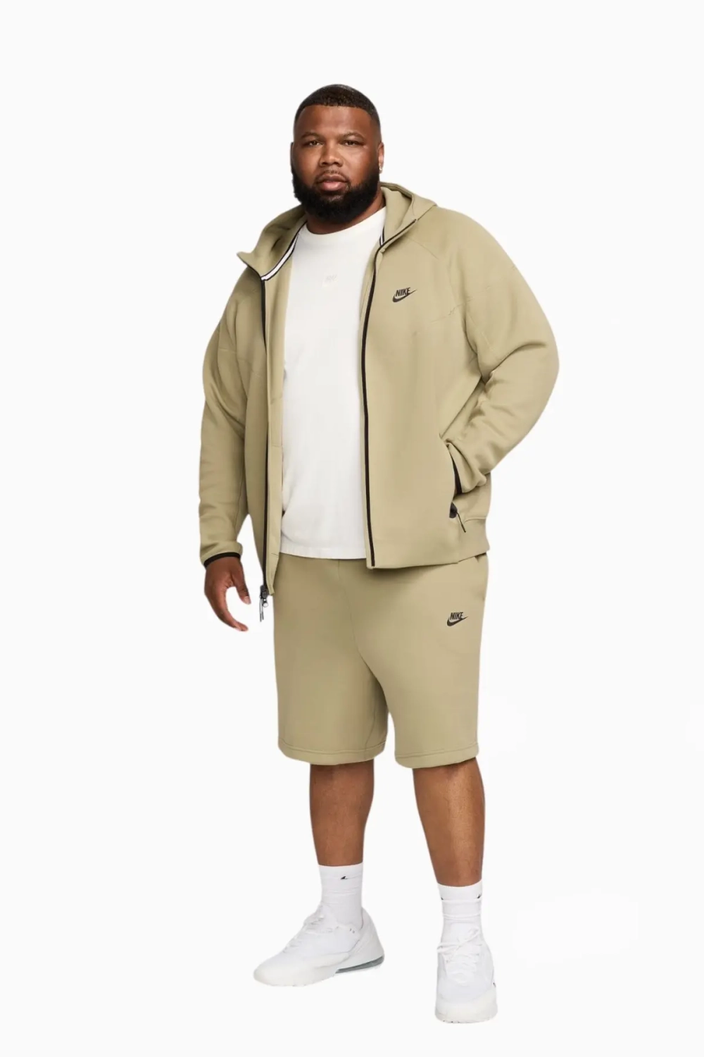 Кофта Nike Sportswear Tech Fleece Windrunner - бежевый