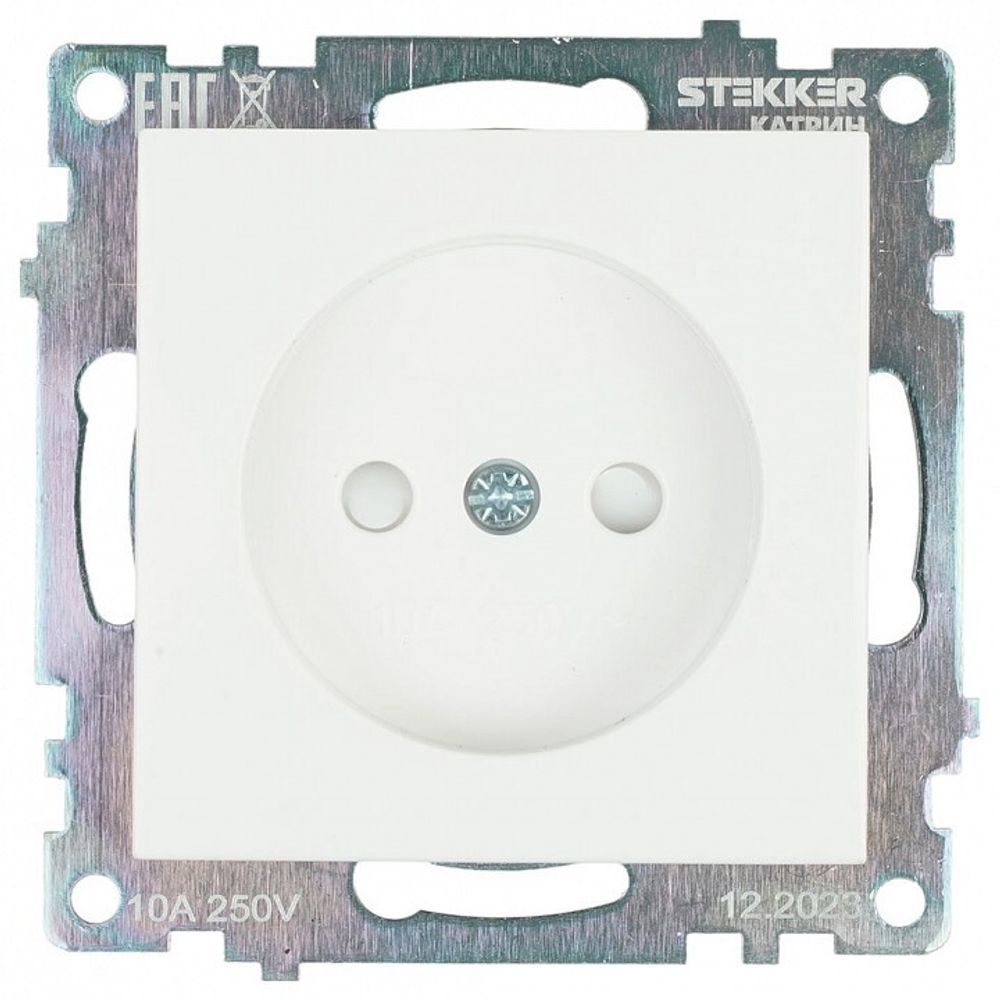 Розетка без заземления и со шторкой, без рамки Stekker Катрин 39303