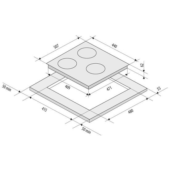 Электрическая варочная панель Krona INIZIO 45 WH