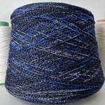 RAMARRO - COFIL; 25% меринос, 60% люрекс, 15% п/а; 280/100гр; col.501148/ blu/cina/cielo; цвет: Черно-синий в белой оплетке; S712