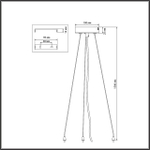 7753/L SN 093 Подвесное крепление для светильника QUANTUM LED металл/черный 1,5м QUANTUM