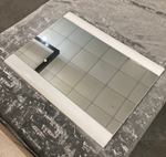 Зеркало к комоду, макияж столу Стокгольм белый/белый глянец