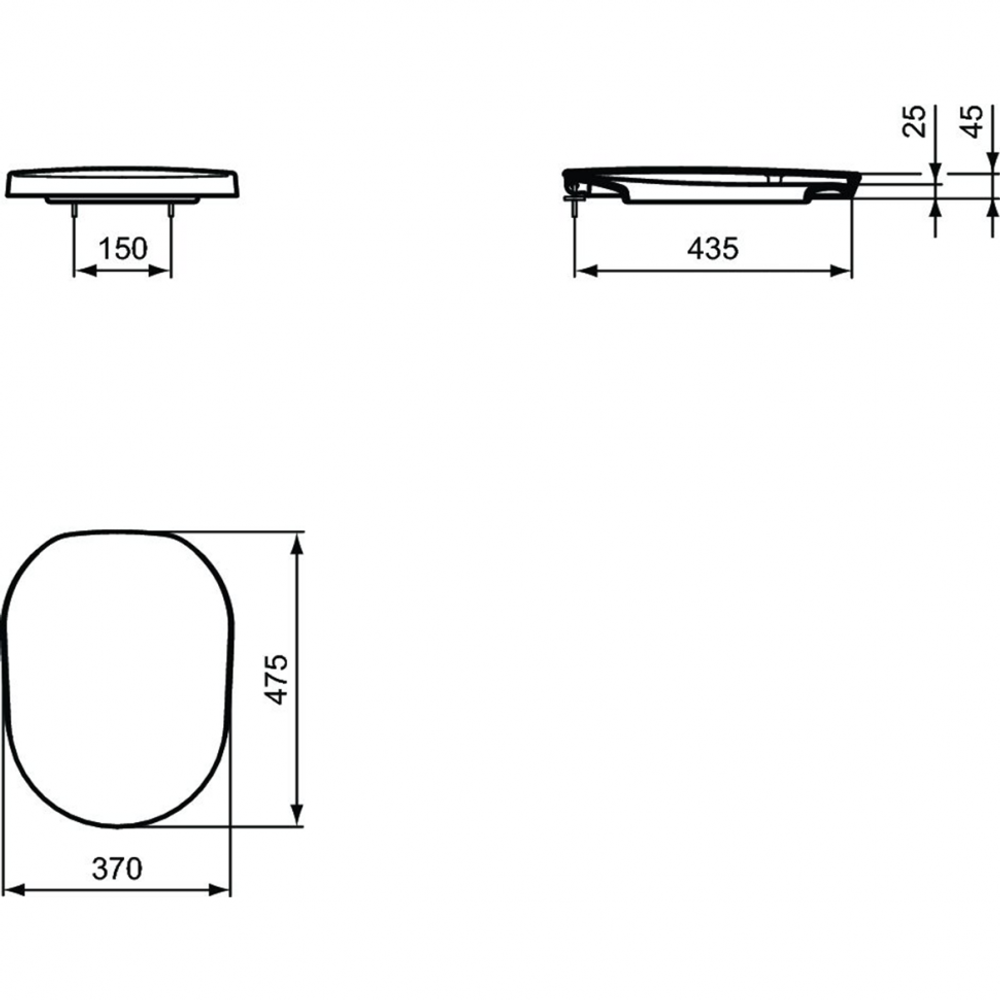Сидение и крышка для унитаза Ideal Standard TONIC K706101