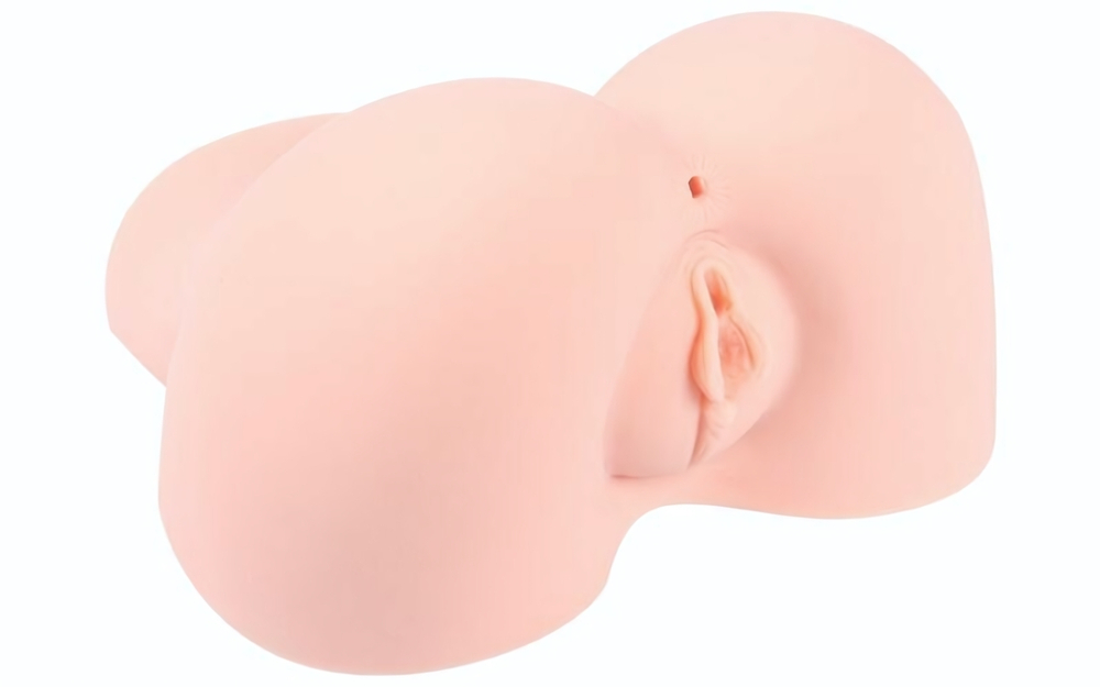 Вибрирующий мастурбатор-полуторс Olivia Say: вагина и анус (Цвет: телесный)