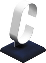 Подставка для часов/вертикальная скоба 16 мм./квадратное основание